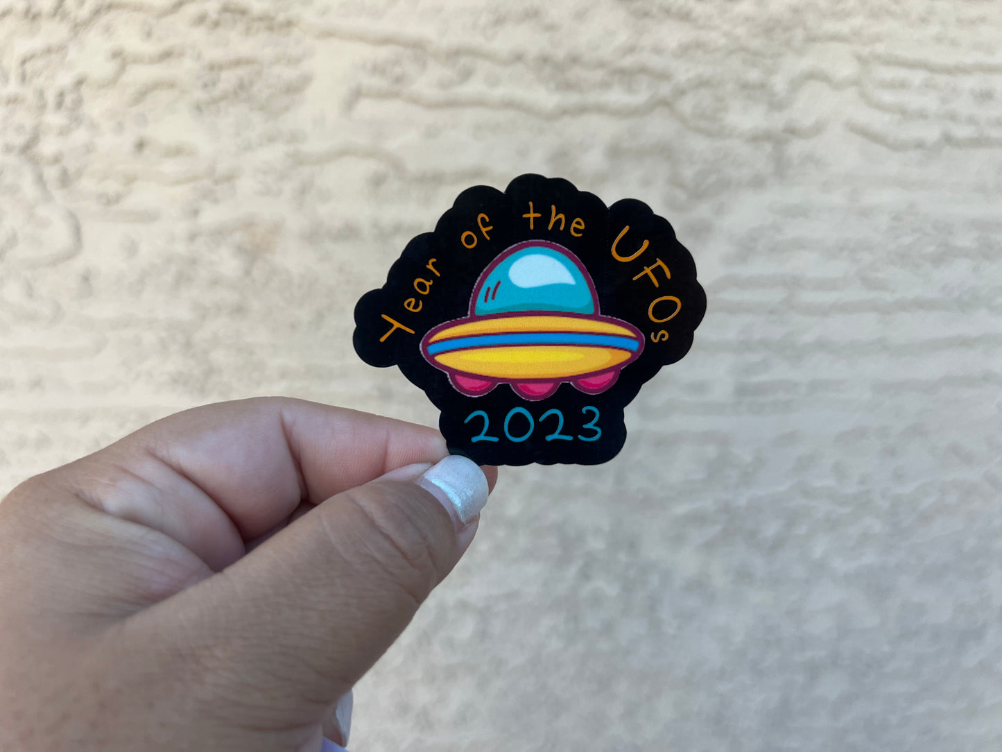 Year of the UFOs / aliens - Waterproof Sticker
