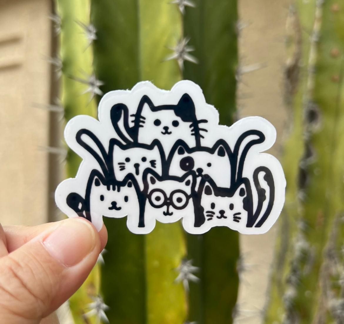 Cartoon Cats - Waterproof Sticker