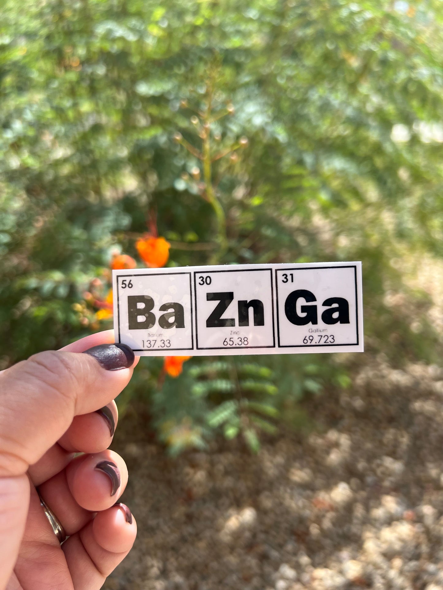 Bazinga! Periodic Table - Waterproof PRINTED Stickers