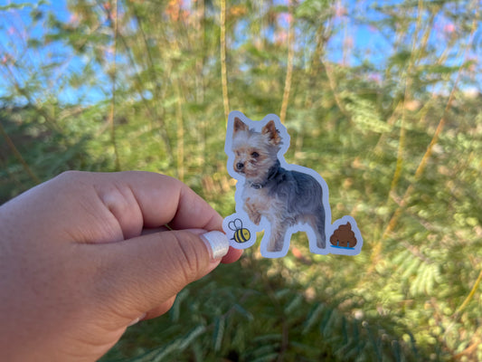 My dog stepped on a bee - Johnny Depp - Waterproof Sticker