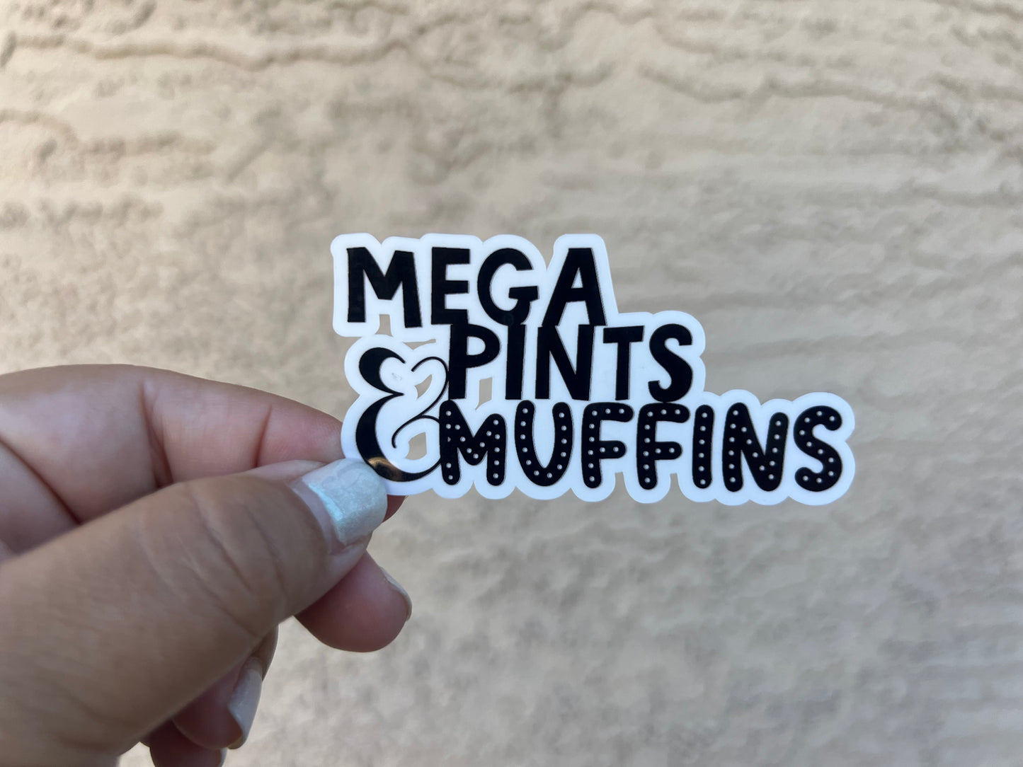 Mega Pints & Muffins Johnny Depp - Waterproof Sticker