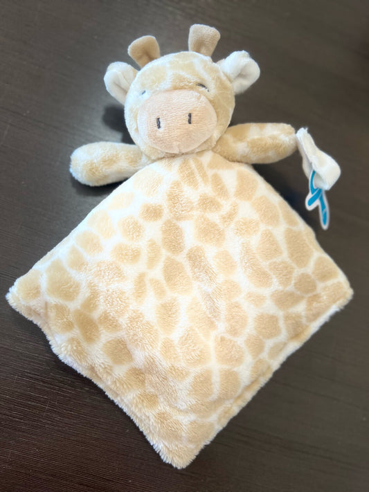 Personalized Giraffe Security Blanket / Lovey with Pacifier Holder