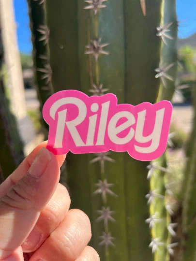 Personalized Hot Pink Waterproof Stickers