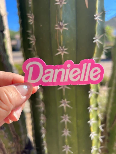 Personalized Hot Pink Waterproof Stickers