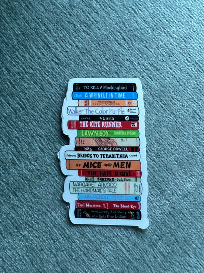 Banned Books - Waterproof Sticker