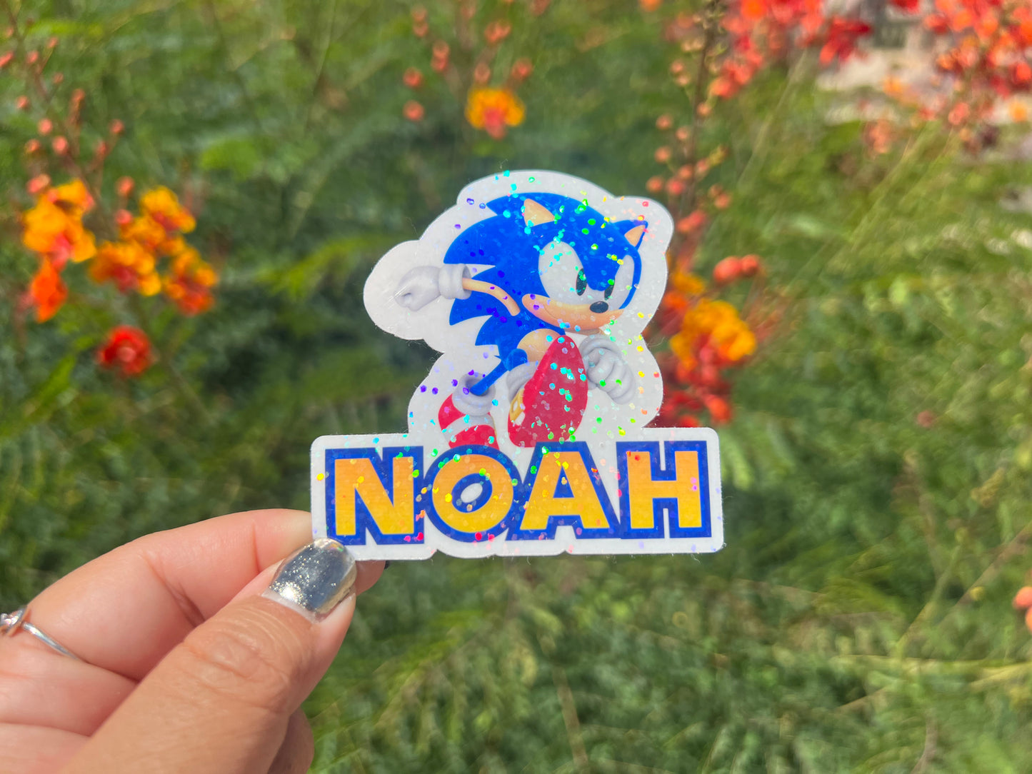 Personalized Sonic - Waterproof Sticker