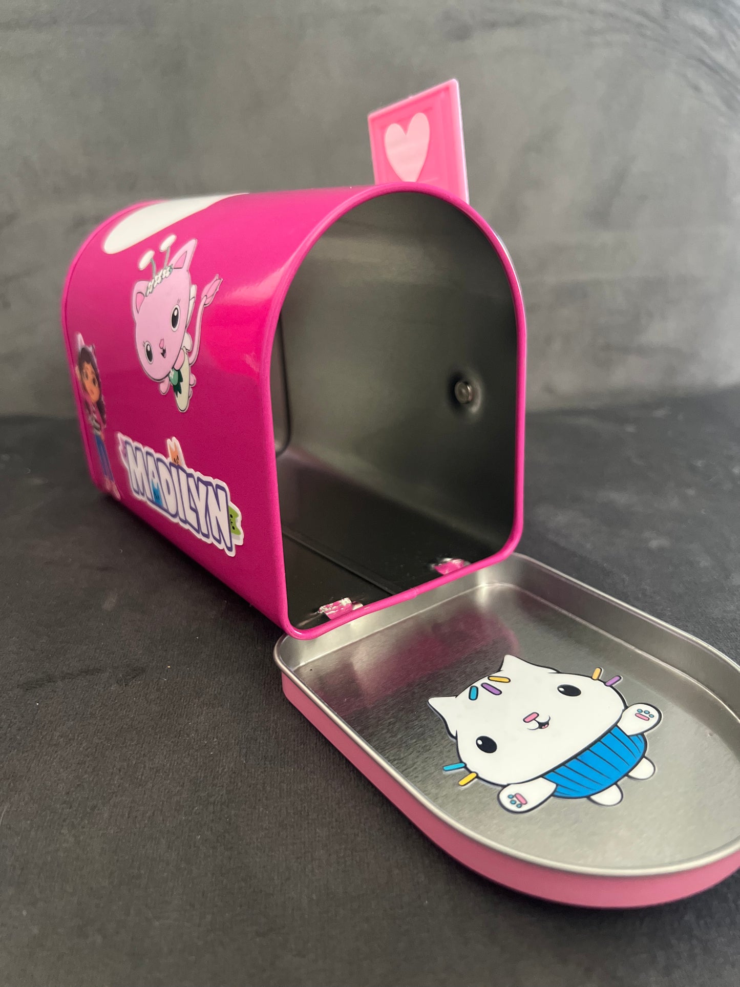 Gabby Dollhouse INSPIRED Kids Tin Mailbox