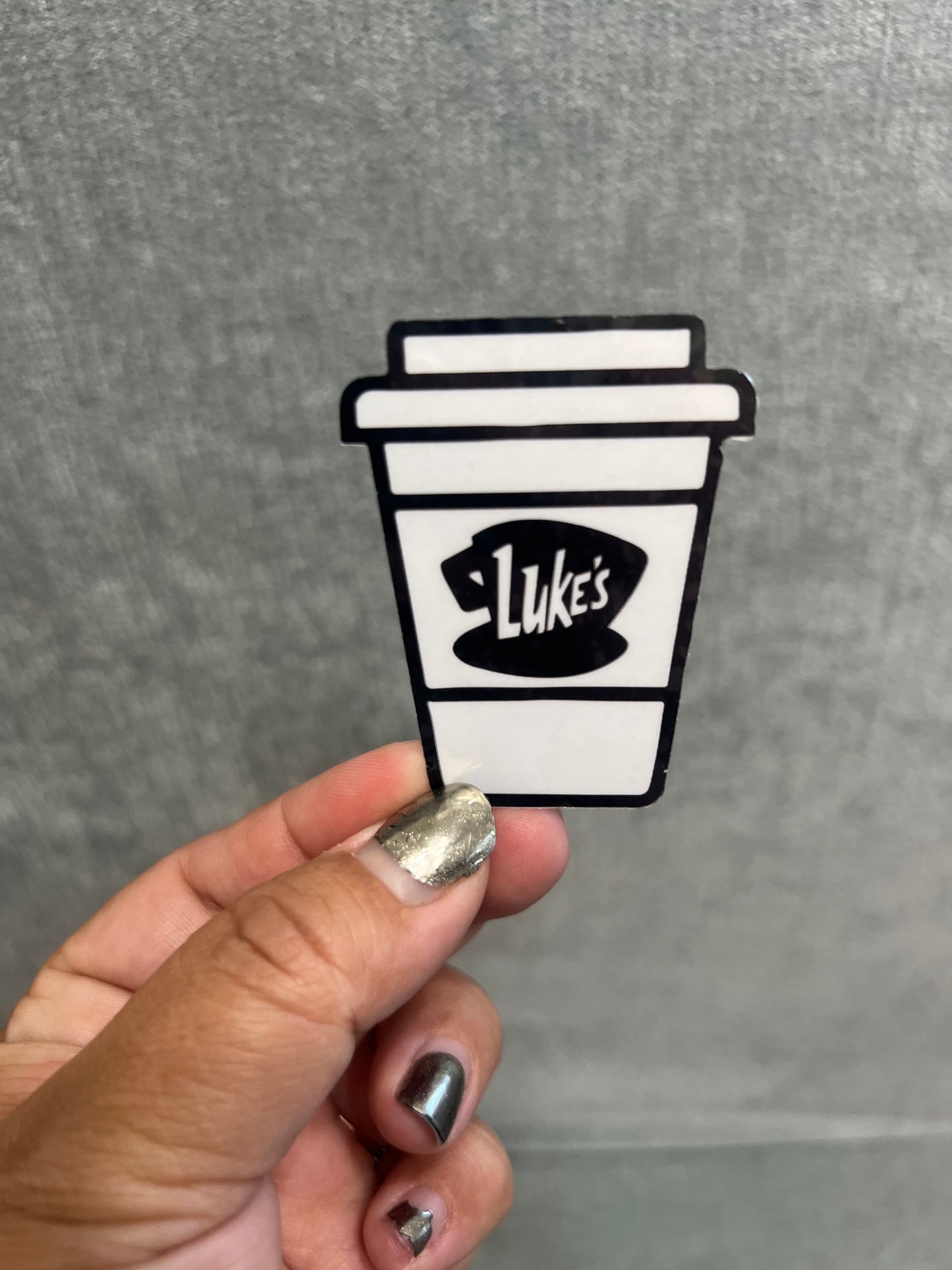 Lukes Coffee Cup - Waterproof Sticker