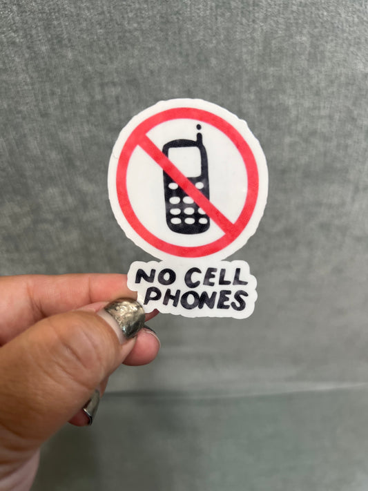 No Cell Phones - Waterproof Sticker