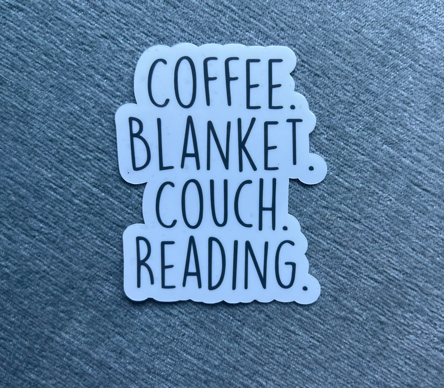 Coffee Blanket Couch Reading - Waterproof Sticker