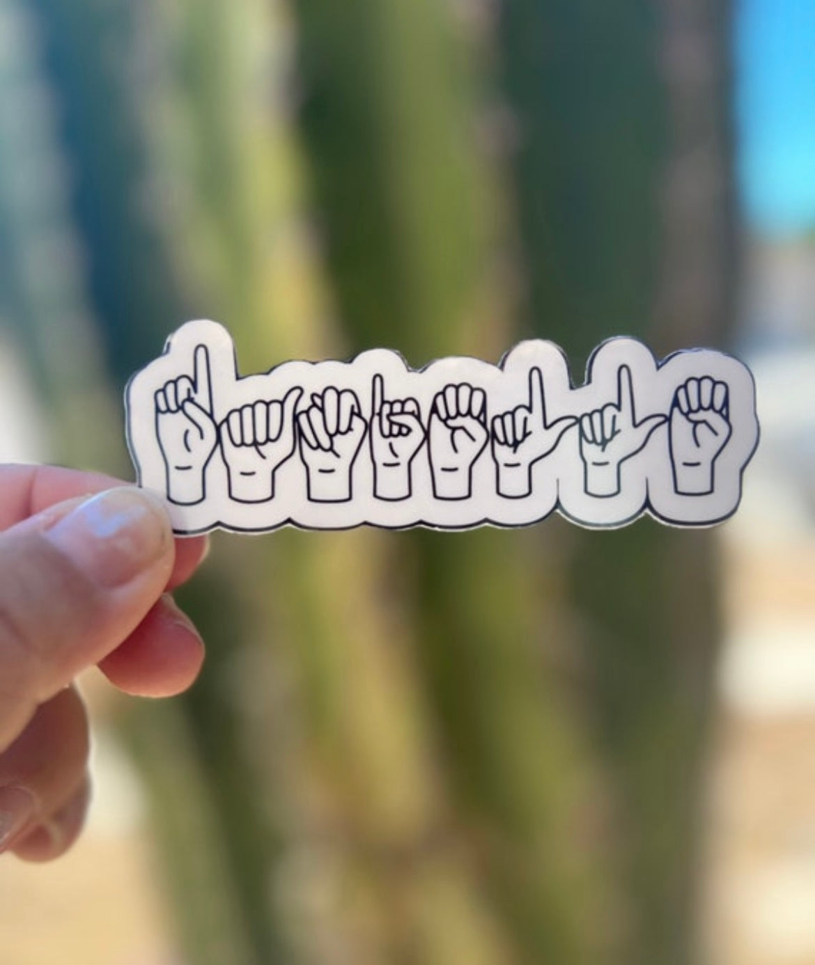 Personalized ASL Waterproof Sticker