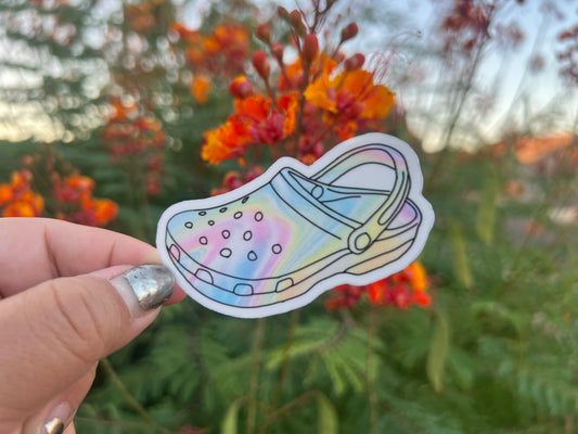 Tie Dye Crocs - Waterproof Sticker