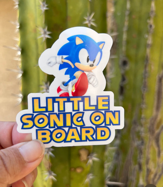 Little Sonic on Board - Waterproof PRINTED Stickers