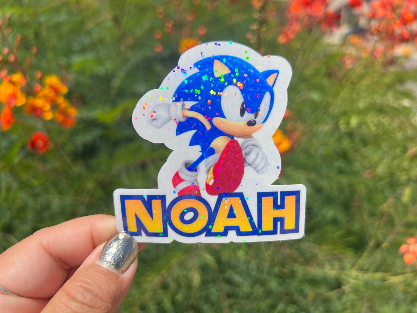 Personalized Sonic - Waterproof Sticker