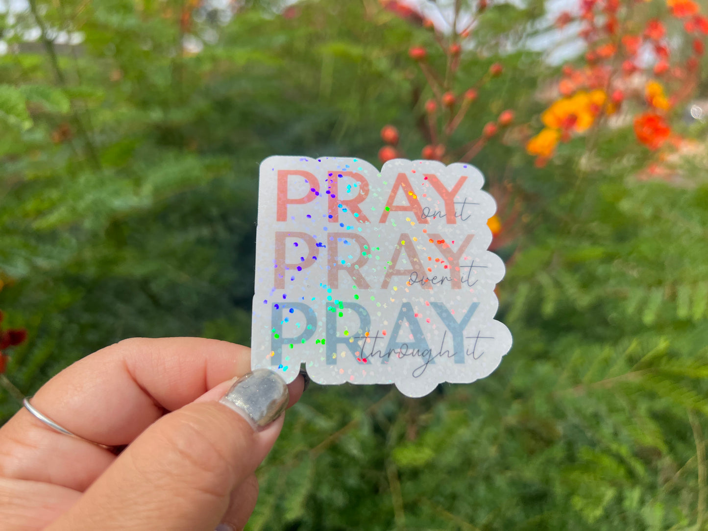 Pray Pray Pray - Waterproof Sticker