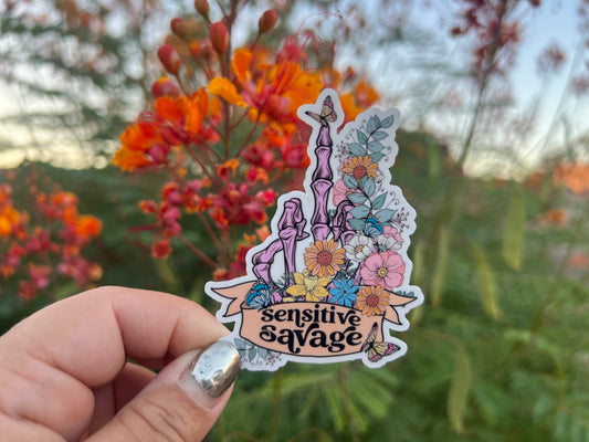 Sensitive Savage - Waterproof Sticker