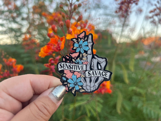 Sensitive Savage - Waterproof Sticker