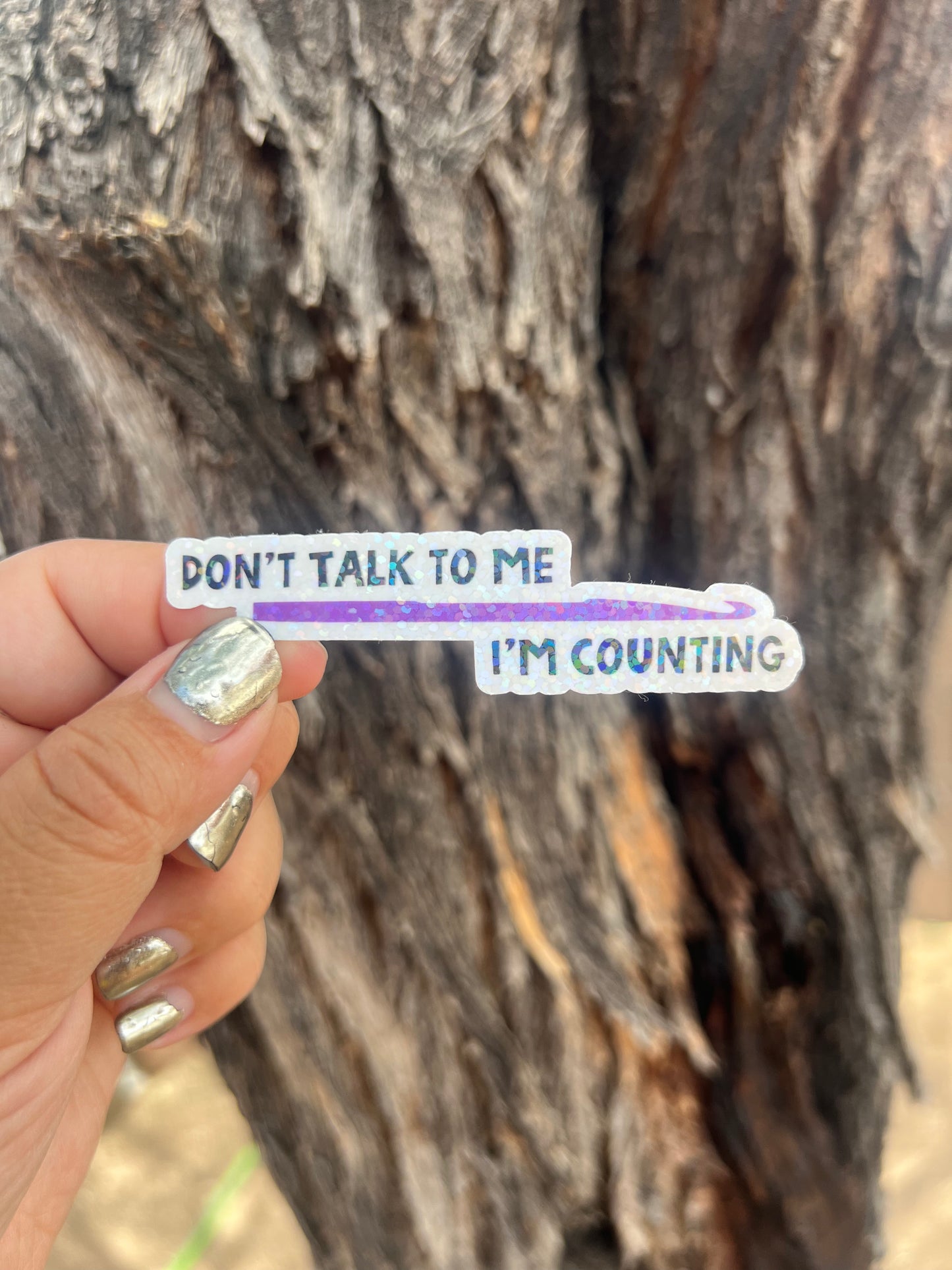 Don't Talk To me I'm Counting Crochet Hook - Waterproof Sticker