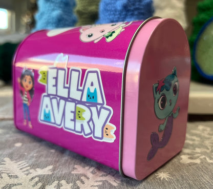 Gabby Dollhouse INSPIRED Kids Tin Mailbox