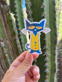 Pete the Cat Yellow Jacket - Waterproof Sticker