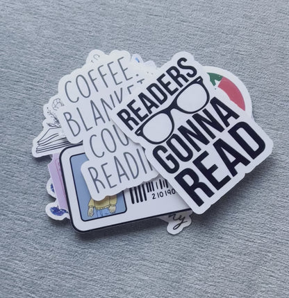 Go Away, I'm Reading - Waterproof Sticker